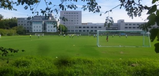 ちょっと寄り道・・・（芝生の上でサッカー練習）