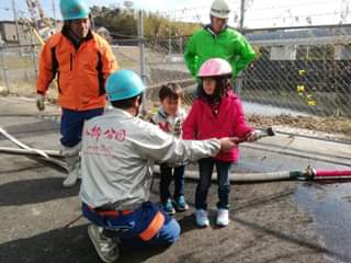 伊坂台自治会の初期消火訓練